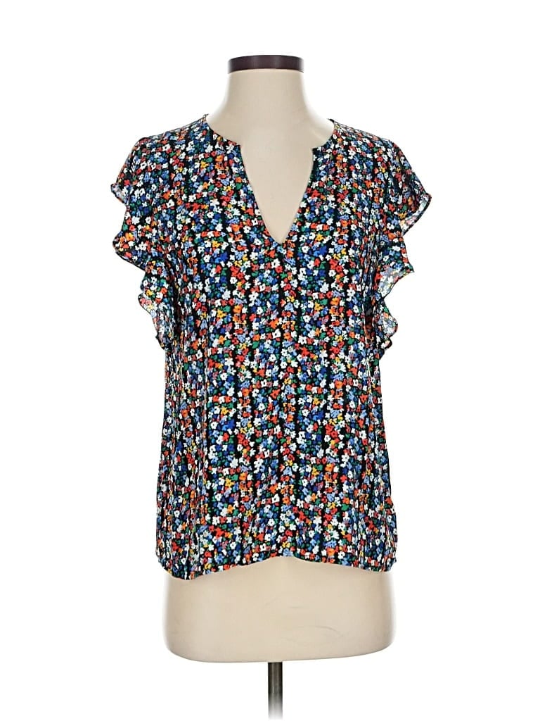 Pre-owned Gap Short Sleeve Blouse In Blue