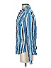 Dear John 100% Rayon Stripes Blue Long Sleeve Button-Down Shirt Size S - photo 5