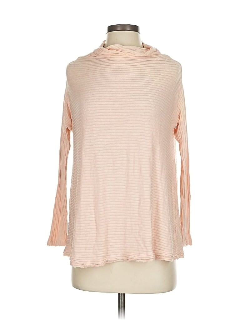 Pre-owned We The Free Long Sleeve Top Pink Cowl Neck Tops