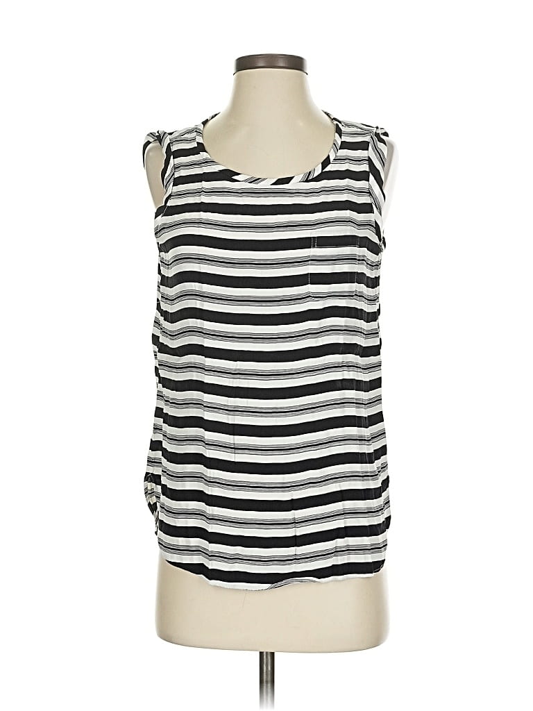 Pre-owned Ann Taylor Loft Sleeveless Top Black Scoop Neck Tops