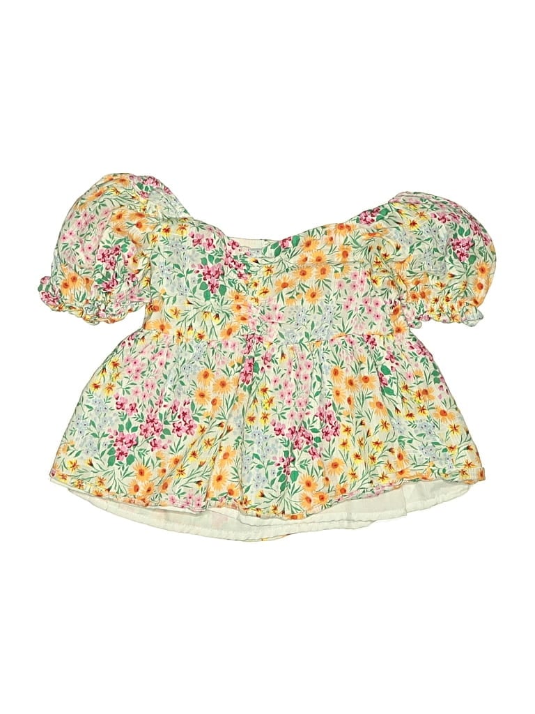 Pre-owned Btween Kids' Short Sleeve Blouse In Yellow