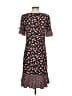 Talbots 100% Polyester Floral Black Pink Casual Dress Size 2 - photo 2