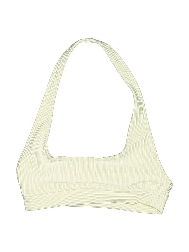 Click to view more detailed imagery on our partner's website Pre-owned Frankies Bikinis Swimsuit Top Ivory Swimwear In White