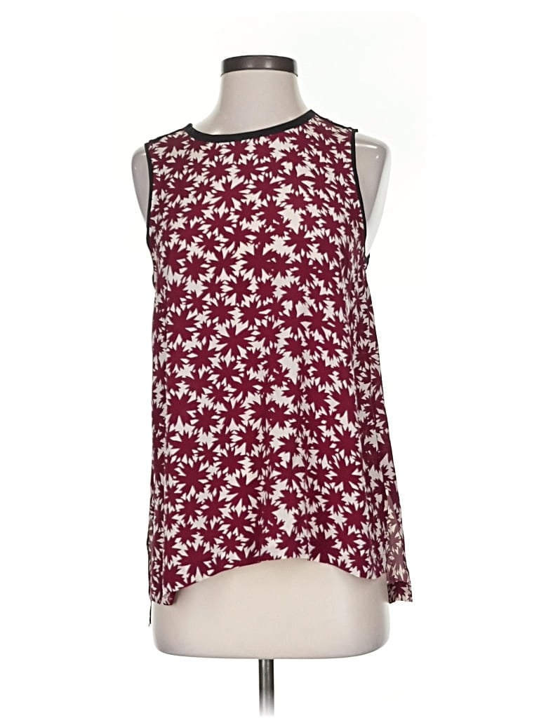 Pre-owned Madewell Sleeveless Blouse In Burgundy