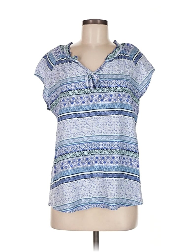 Pre-owned Croft & Barrow Short Sleeve T-shirt In Blue