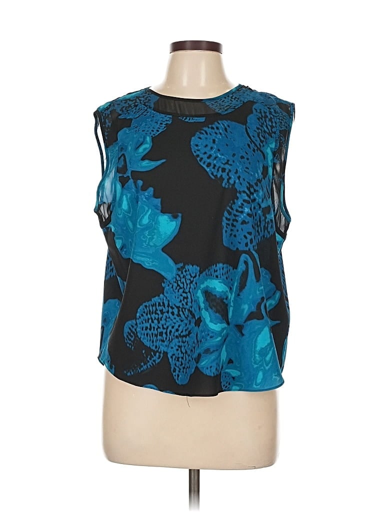 Pre-owned Dknyc Sleeveless Blouse In Blue