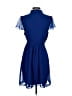 Kensie 100% Polyester Polka Dots Blue Casual Dress Size S - photo 2
