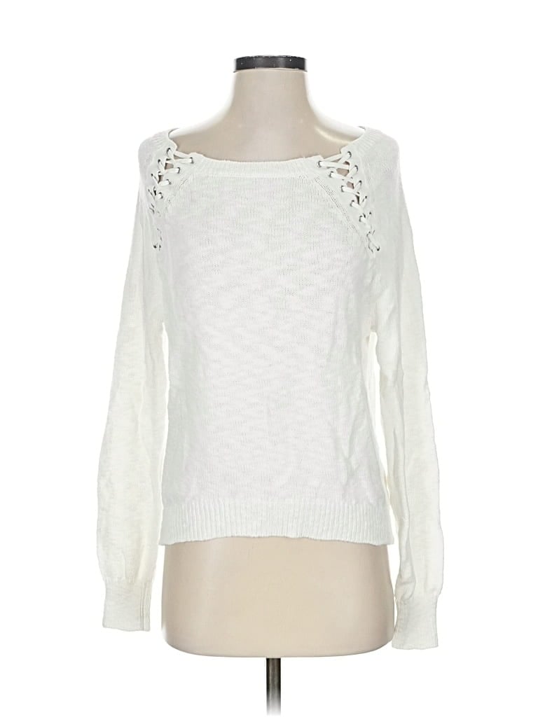 Pre-owned Express Pullover Sweater In White