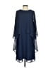 Marina 100% Polyester Solid Blue Cocktail Dress Size 4 - photo 1