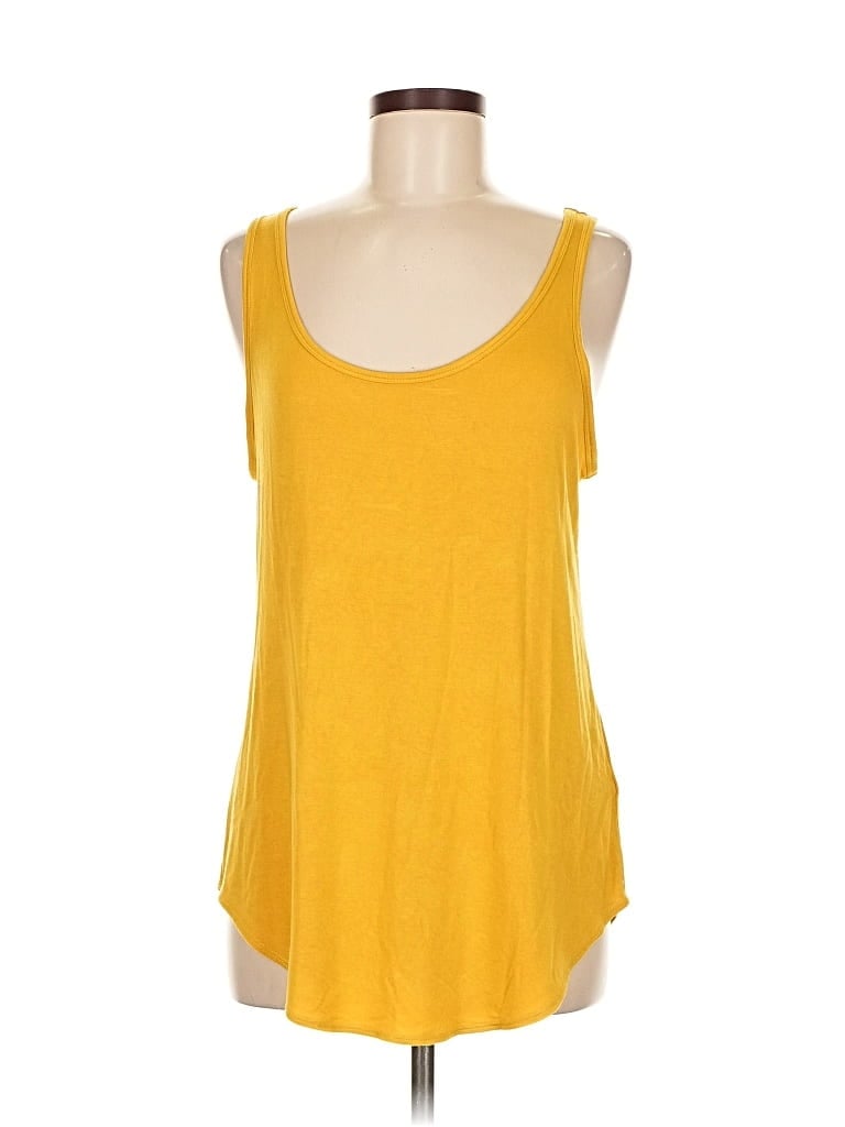 Click to view more detailed imagery on our partner's website Pre-owned Old Navy Sleeveless Top Yellow Scoop Neck Tops