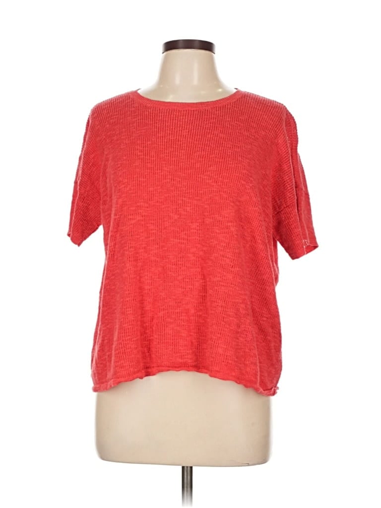 Pre-owned Eileen Fisher Cardigan Sweater In Red