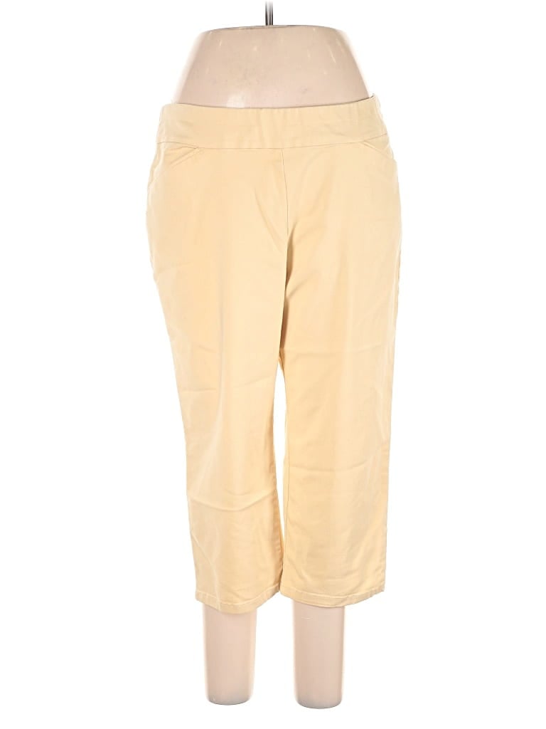 Pre-owned Croft & Barrow Casual Pants In Yellow