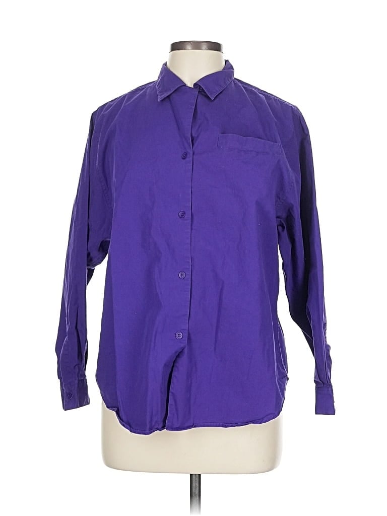 NORDSTROM Pre-owned Long Sleeve Button Down Shirt In Purple
