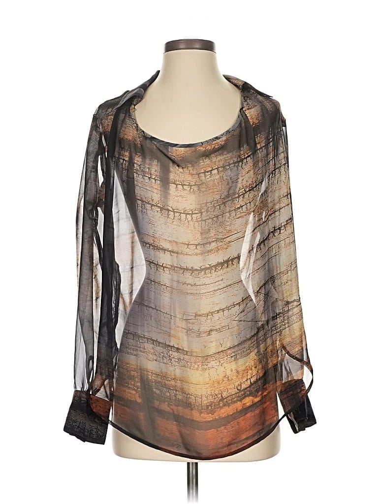 Click to view more detailed imagery on our partner's website Pre-owned Karen Kane Long Sleeve Blouse In Black