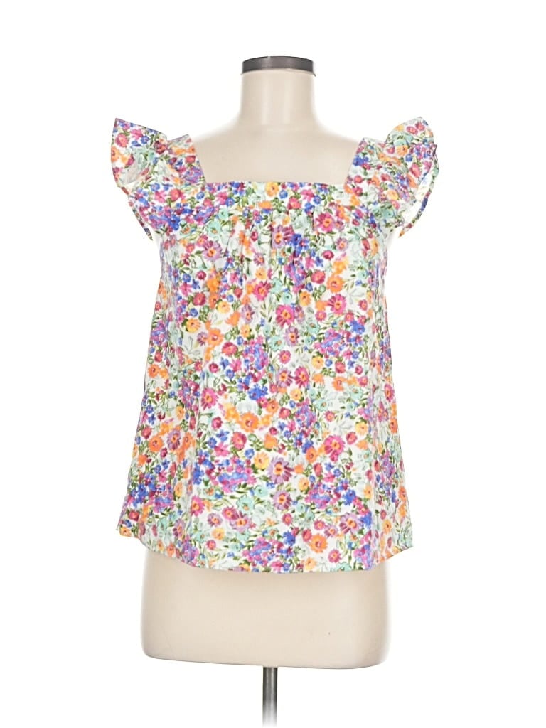 Pre-owned Vici Sleeveless Blouse In White