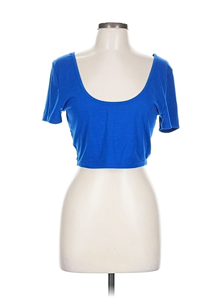 Pre-owned Unbranded Short Sleeve T-shirt In Blue