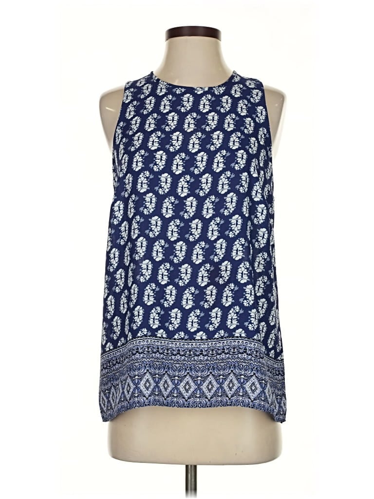 Pre-owned Willi Smith Sleeveless Blouse In Blue