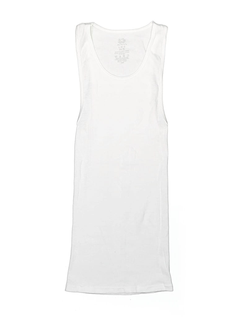 Click to view more detailed imagery on our partner's website Pre-owned Fruit Of The Loom Kids' Sleeveless T-shirt In White