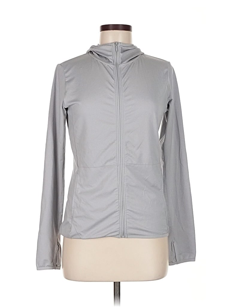 Pre-owned Uniqlo Zip Up Hoodie In Gray