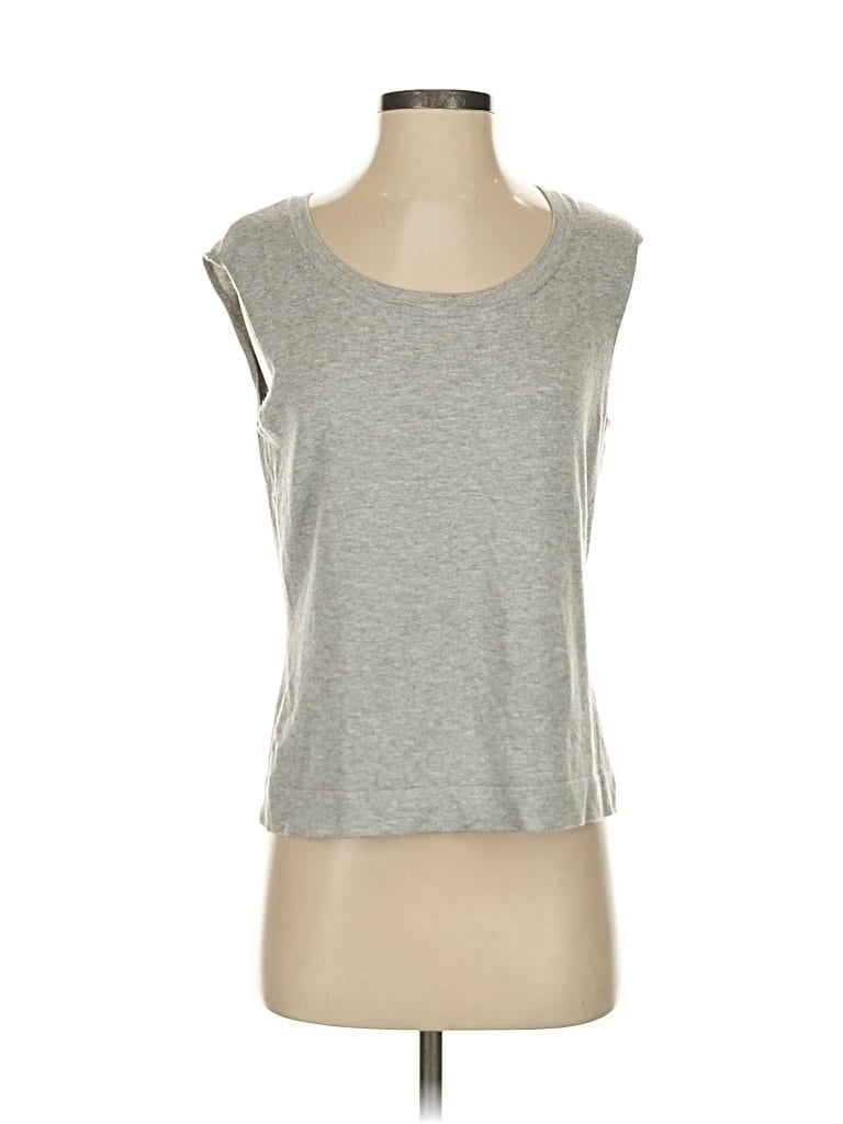 Pre-owned Jones New York Collection Sleeveless Top Gray Scoop Neck Tops