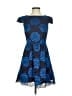 Alice + Olivia Graphic Blue Cocktail Dress Size 0 - photo 1