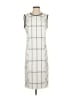 Carlisle Plaid Ivory White Casual Dress Size 8 - photo 1