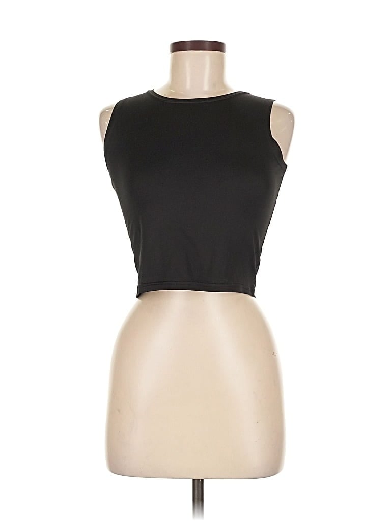 Pre-owned Unbranded Tank Top Black Strapless Neckline Tops