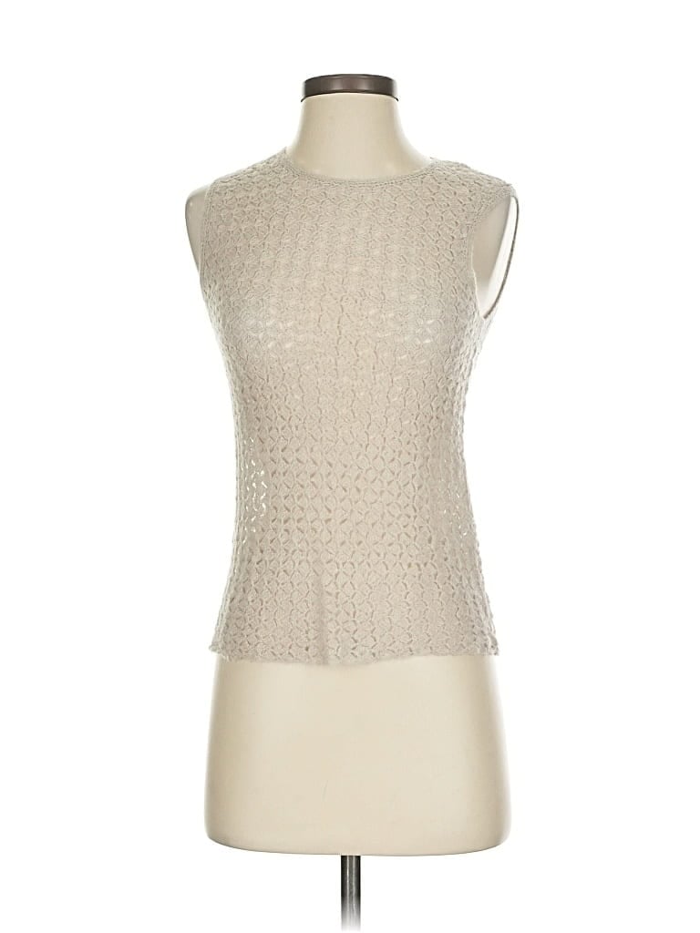TSE Pre-owned Sleeveless Blouse In White