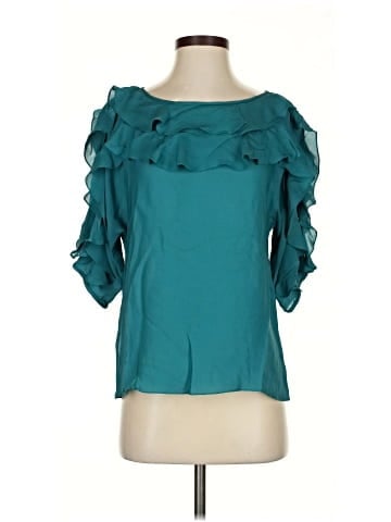 Tibi 3/4 Sleeve Silk Top (view 1)