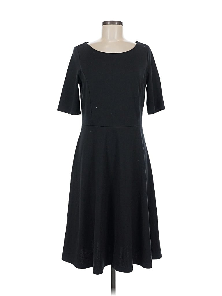 Pre-owned Lands' End Casual Dress In Black