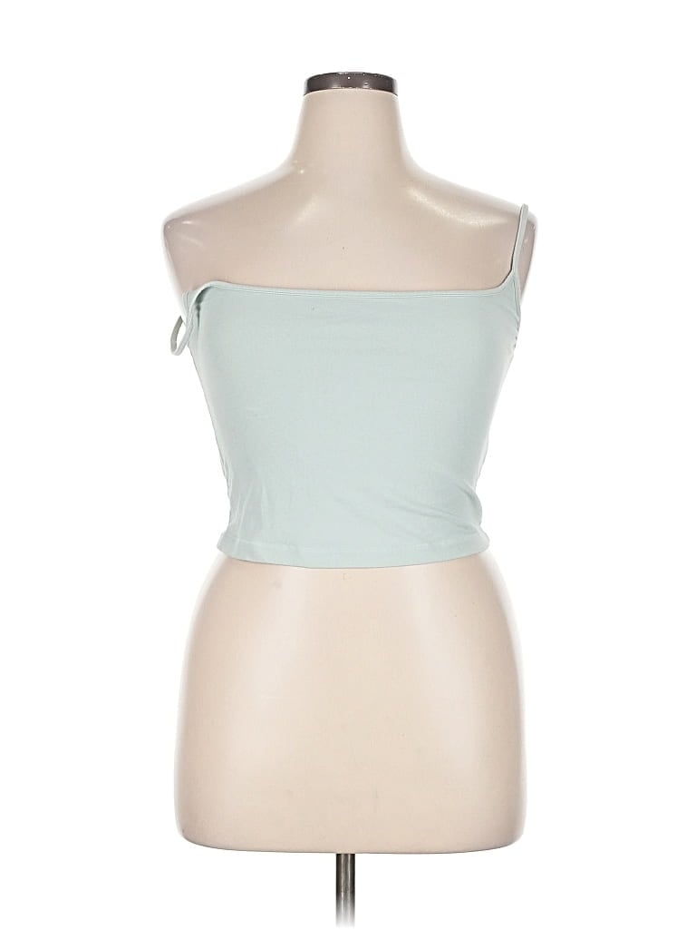 Pre-owned Uniqlo Tube Top Green Strapless Neckline Tops