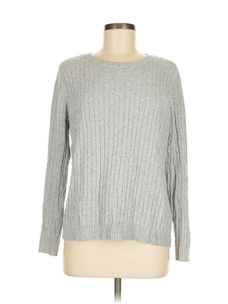 Pre-owned Croft & Barrow Pullover Sweater In Gray