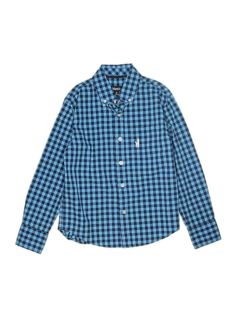 Pre-owned Johnnie-o Kids' Long Sleeve Button Down Shirt In Blue