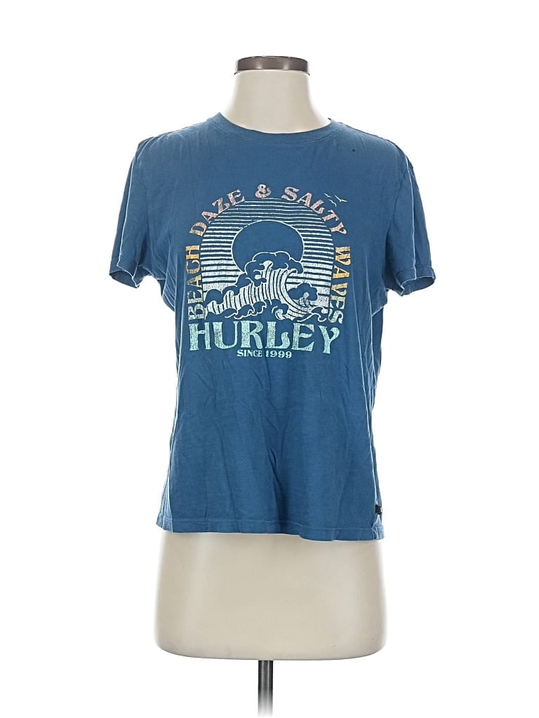 Pre-owned Hurley Short Sleeve T-shirt In Blue