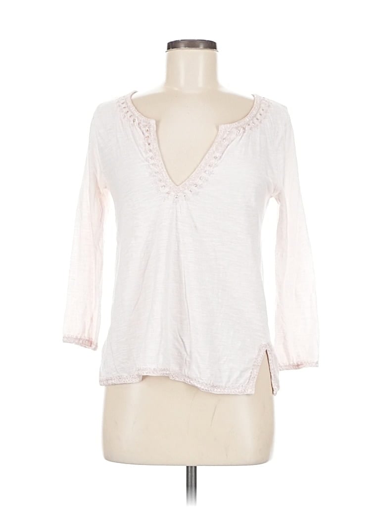 Click to view more detailed imagery on our partner's website Pre-owned Calypso St Barth 3/4 Sleeve T-shirt In White