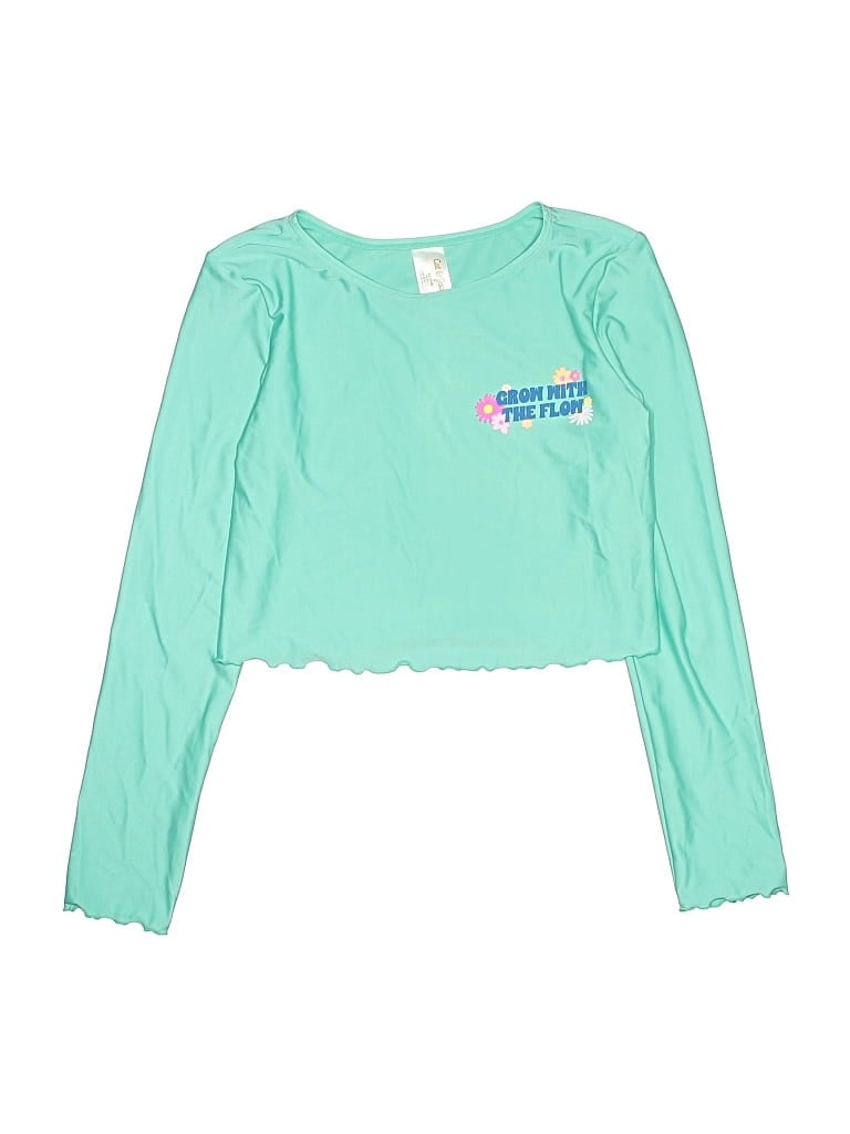 Pre-owned Cat & Jack Kids' Rash Guard In Blue