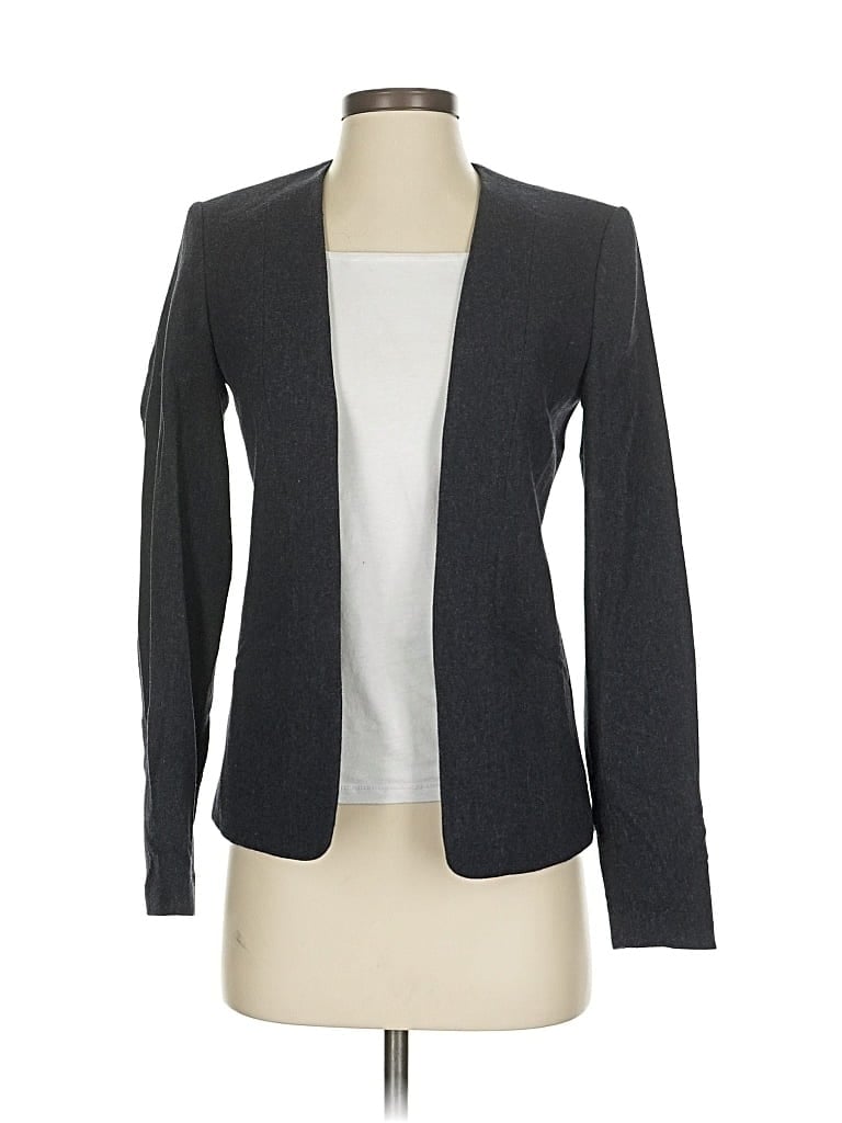 Pre-owned Theory Wool Blazer Jacket In Gray