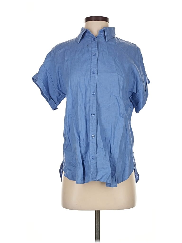 Click to view more detailed imagery on our partner's website Pre-owned Polo Ralph Lauren Short Sleeve Blouse In Blue