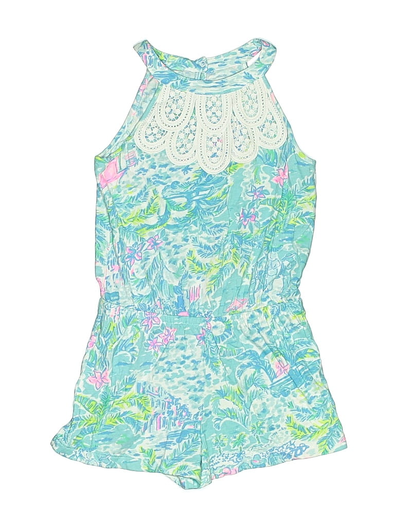 Click to view more detailed imagery on our partner's website Pre-owned Lilly Pulitzer Kids' Romper In Green