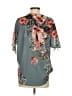 Unbranded 100% Polyester Teal Short Sleeve Blouse Size S - photo 2