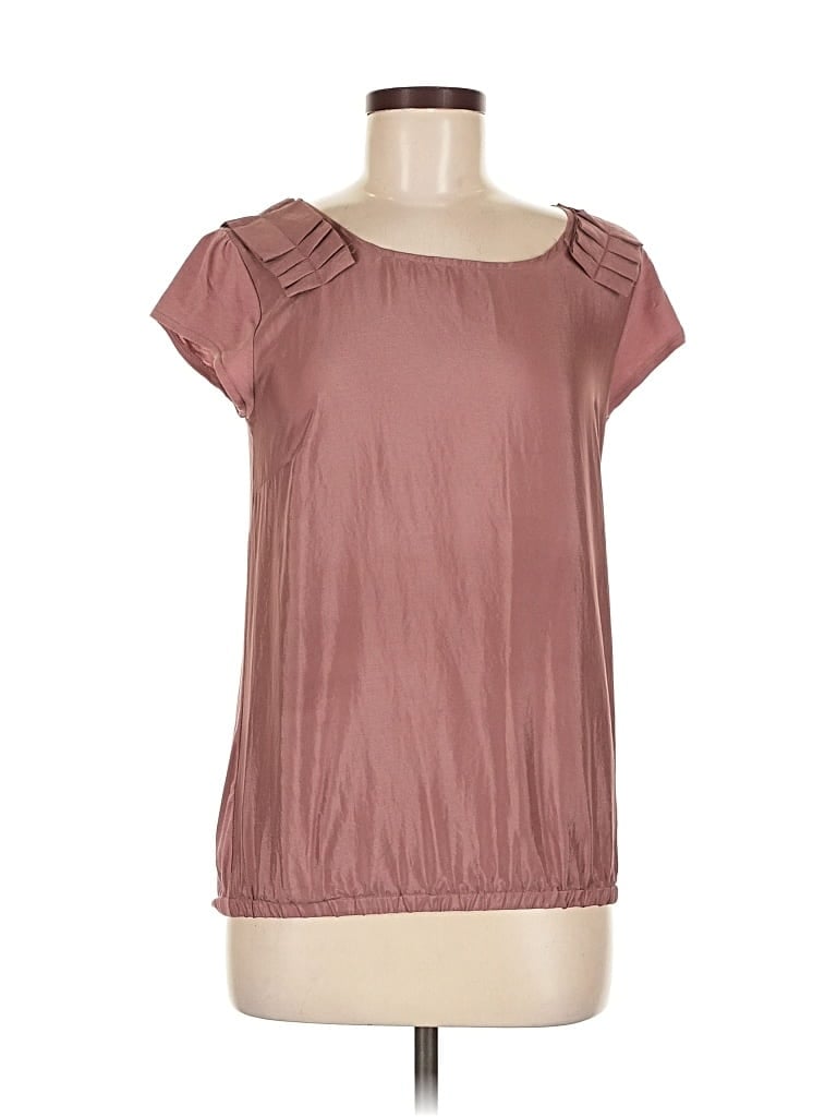 Pre-owned Banana Republic Factory Store Short Sleeve Blouse In Brown