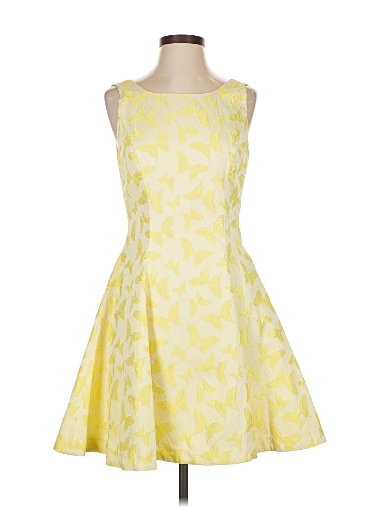 ERIN ERIN FETHERSTON Pre-owned Cocktail Dress In Yellow