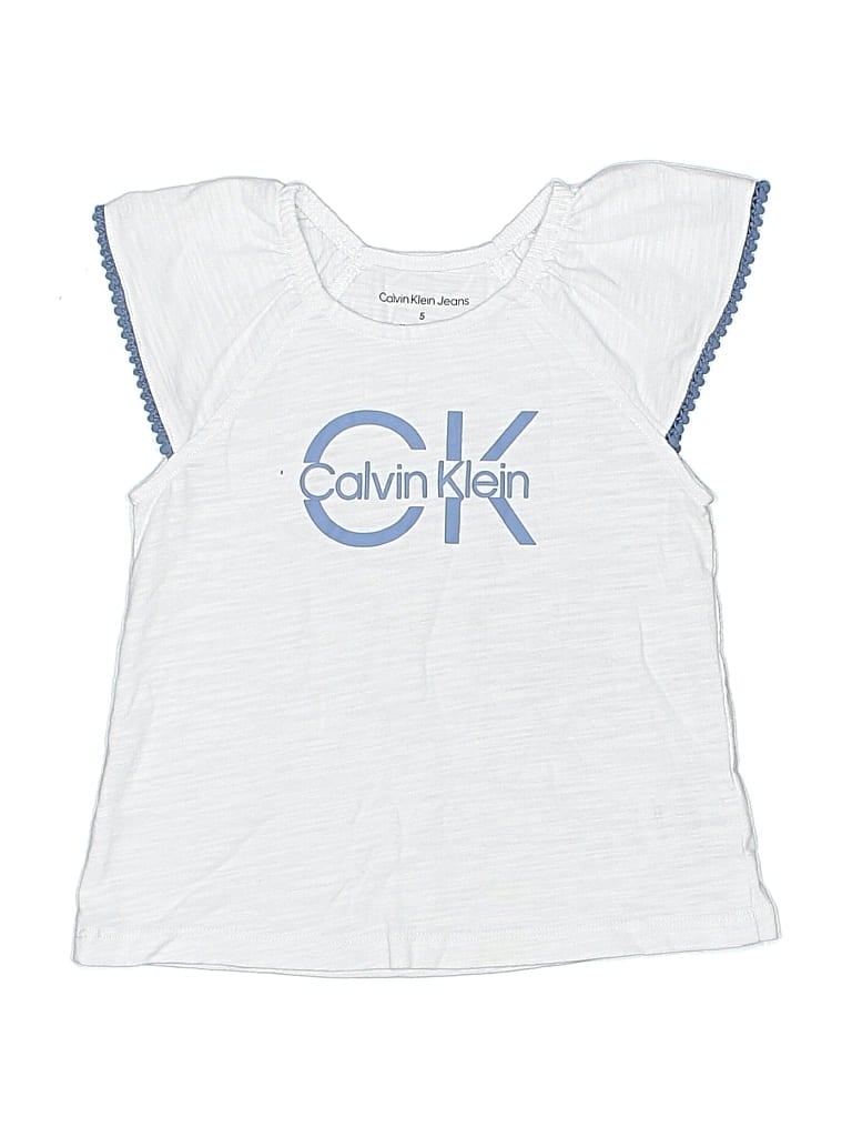 Click to view more detailed imagery on our partner's website Pre-owned Calvin Klein Jeans Est.1978 Kids' Calvin Klein Jeans Sleeveless Top In White