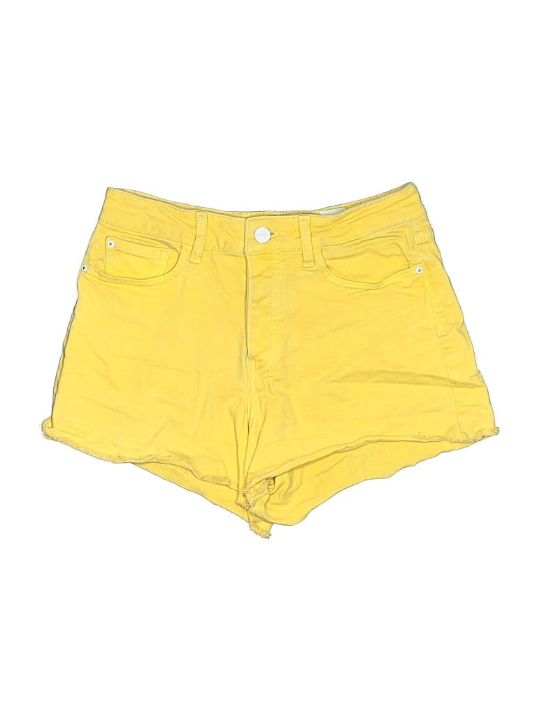Pre-owned Warp & Weft Denim Shorts In Yellow