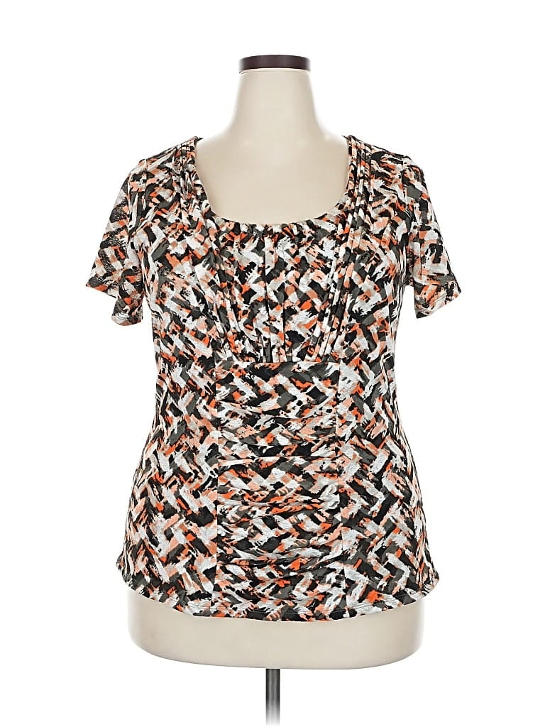 ALFANI Pre-owned Short Sleeve Blouse In Orange