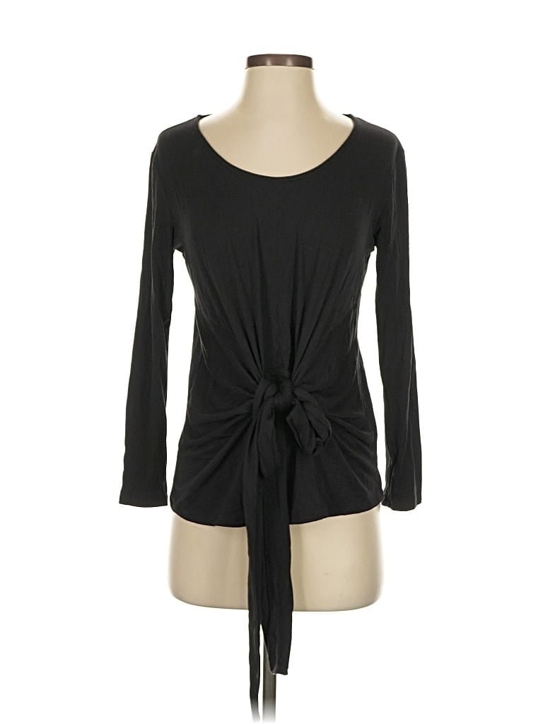 Click to view more detailed imagery on our partner's website Pre-owned Amour Vert Long Sleeve Top Black Sweetheart Neckline Tops
