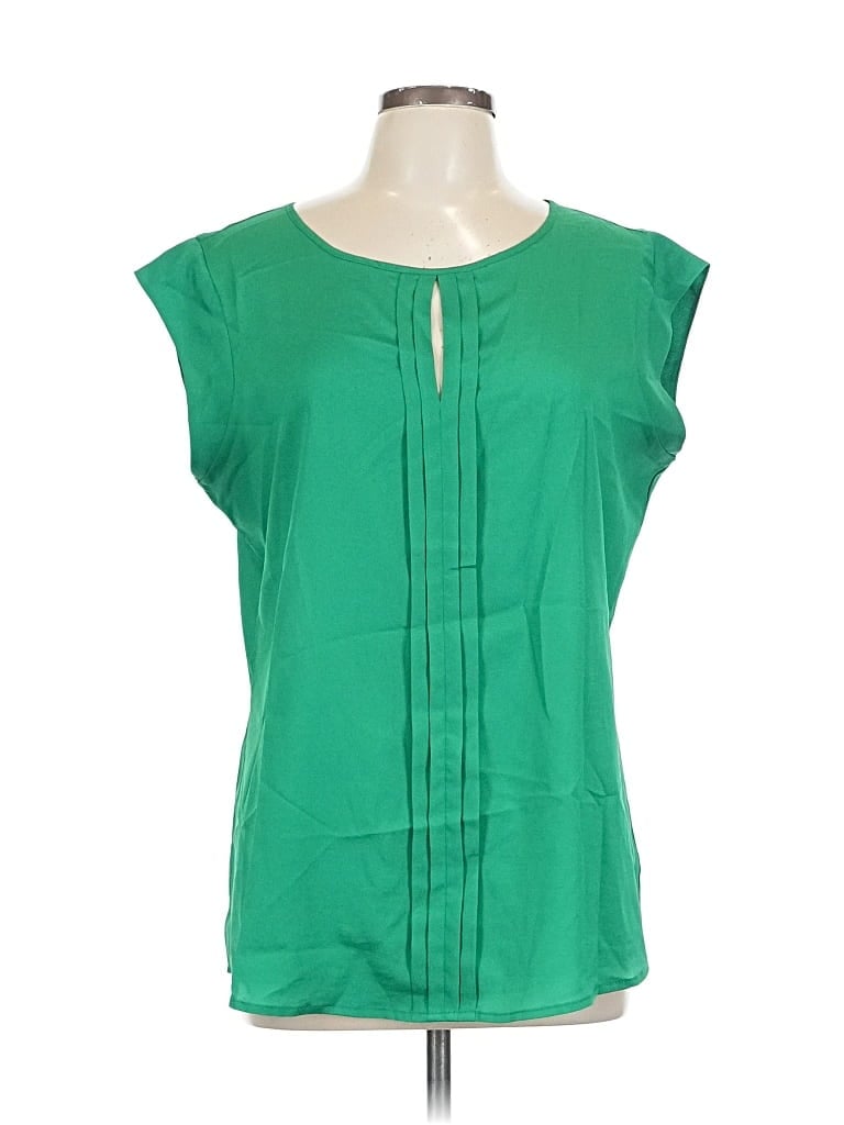 Pre-owned The Limited Short Sleeve Blouse In Green