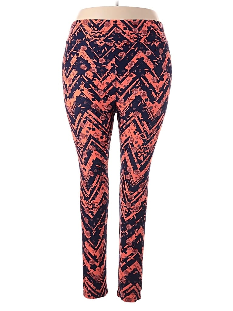 Pre-owned Lularoe Active Pants In Orange