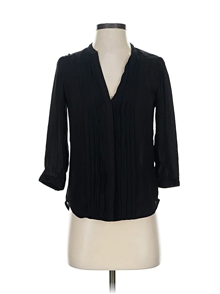 Pre-owned H&m 3/4 Sleeve Blouse In Black