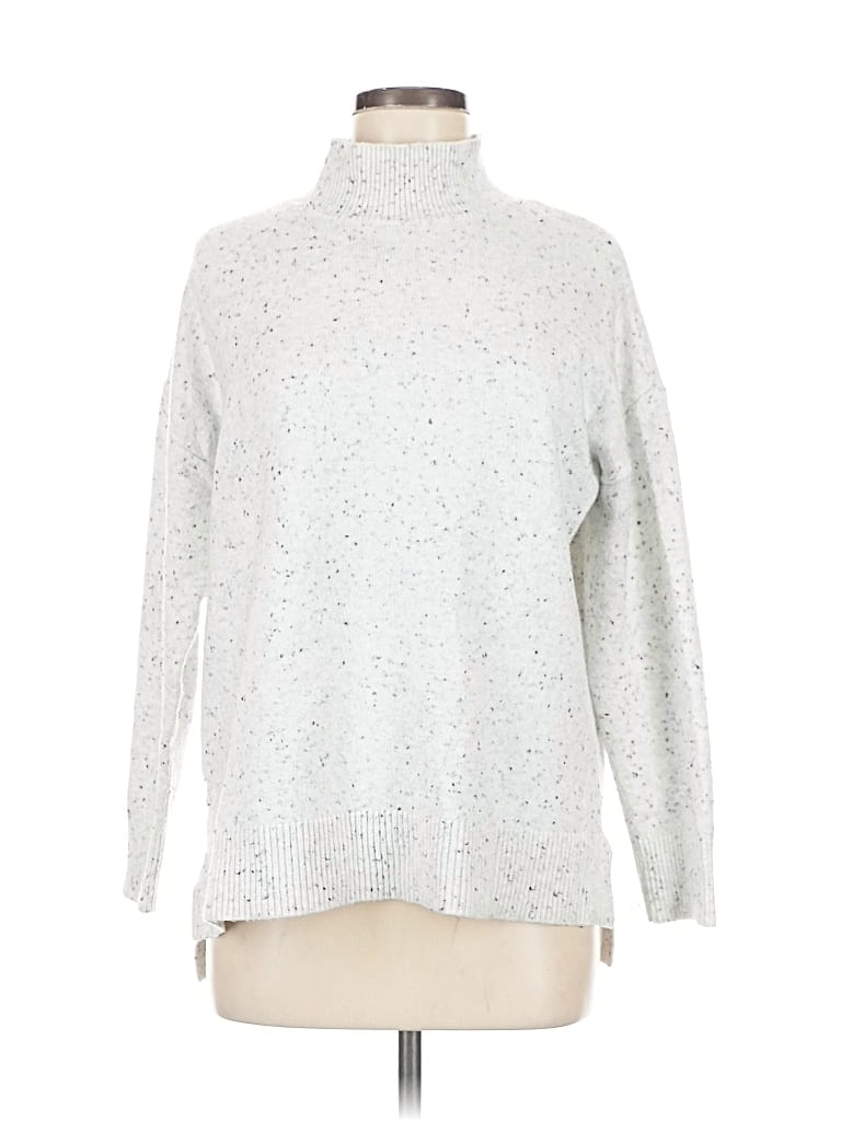 Pre-owned Ann Taylor Loft Turtleneck Sweater In Silver